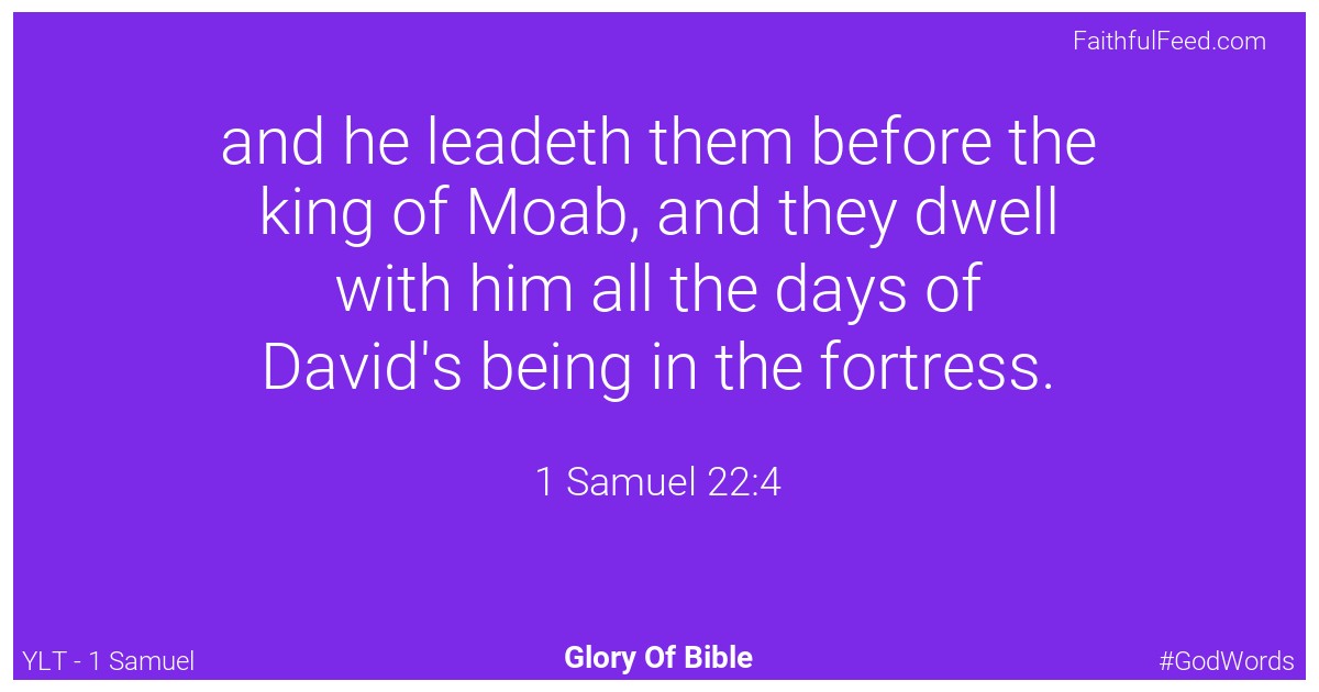 1-samuel 22:4 - Ylt