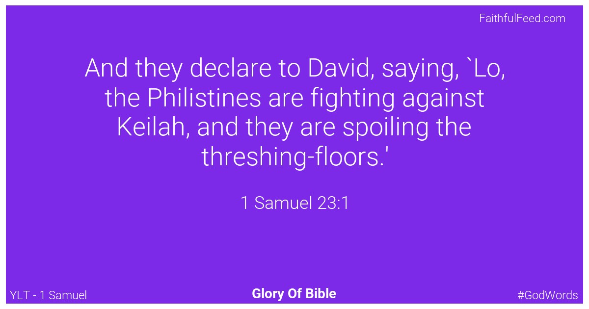 1-samuel 23:1 - Ylt