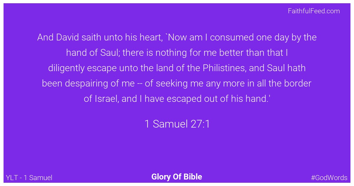 1-samuel 27:1 - Ylt