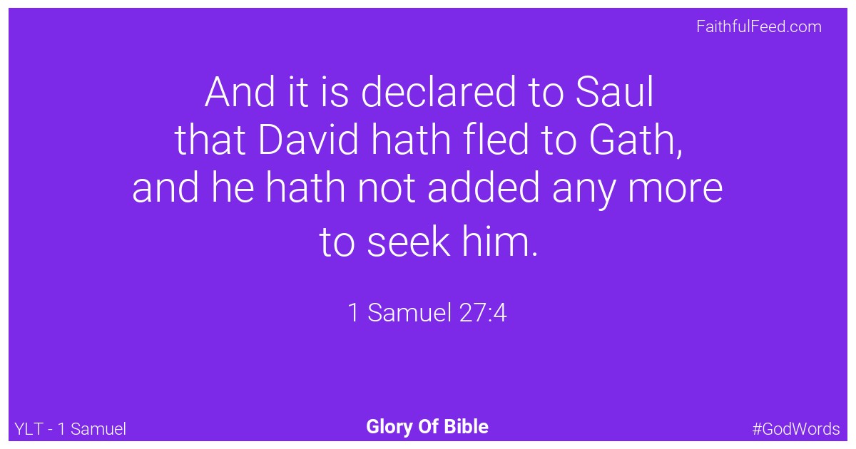 1-samuel 27:4 - Ylt