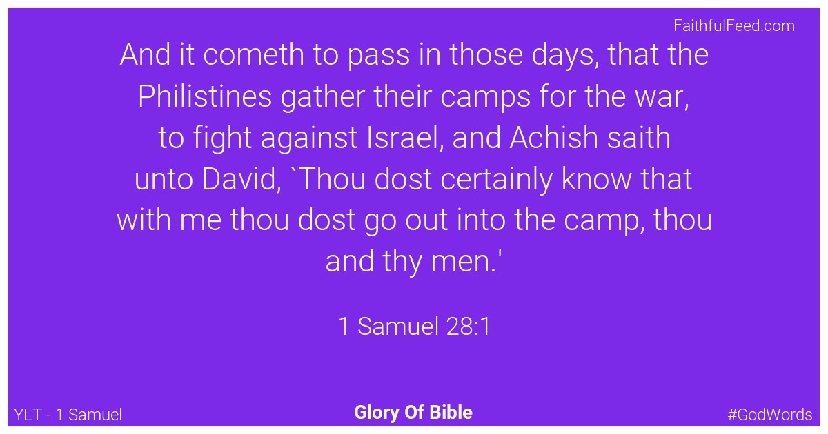 1-samuel 28:1 - Ylt