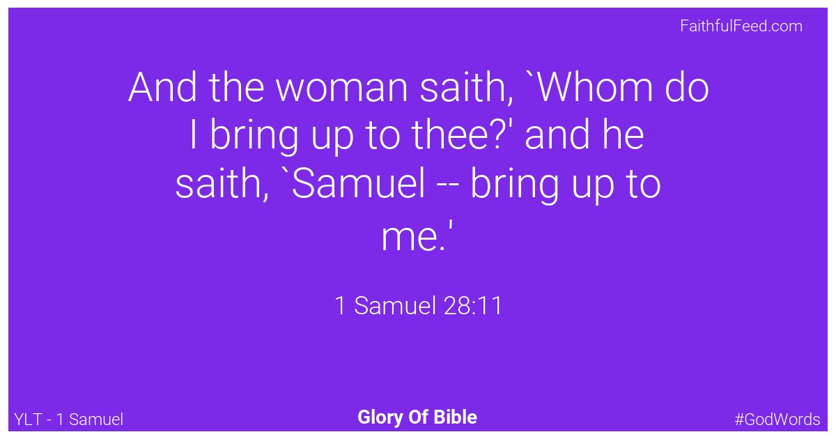 1-samuel 28:11 - Ylt