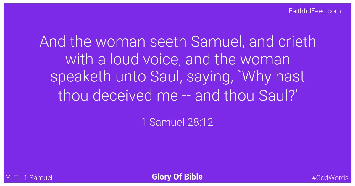 1-samuel 28:12 - Ylt