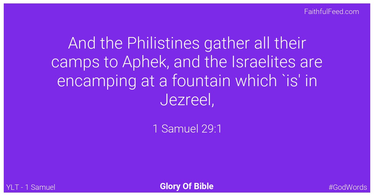 1-samuel 29:1 - Ylt