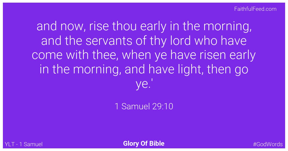 1-samuel 29:10 - Ylt