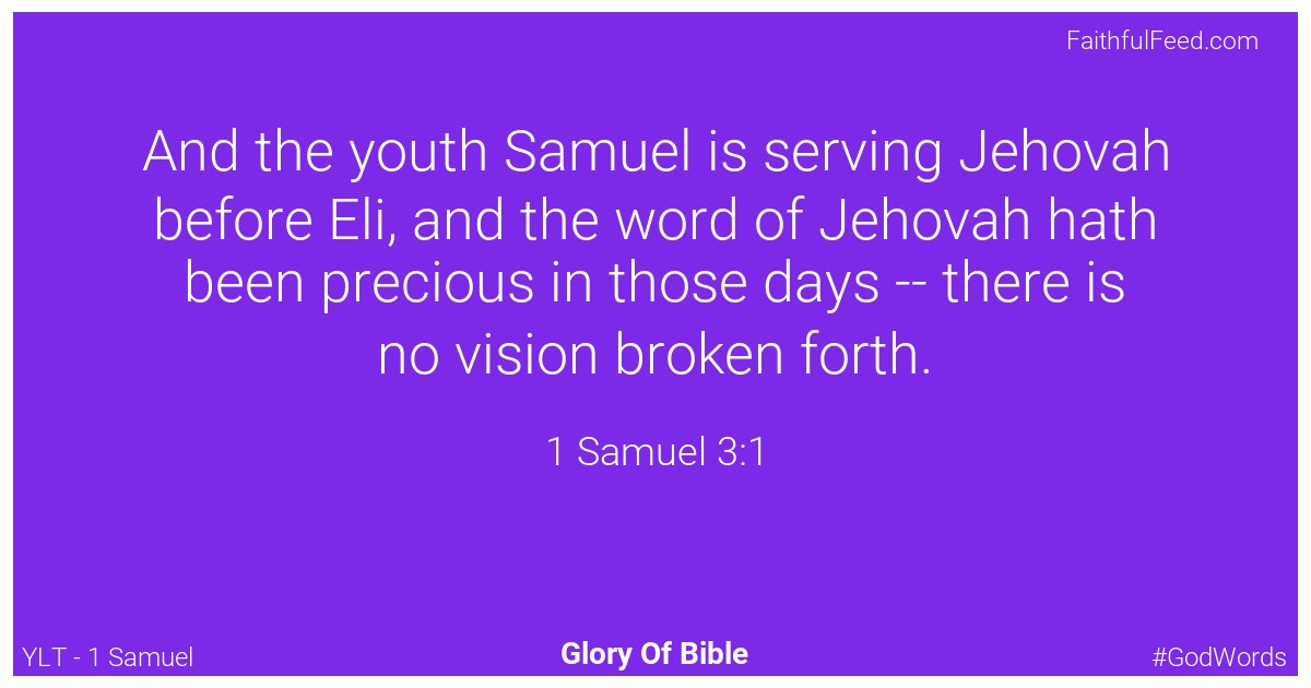 1-samuel 3:1 - Ylt