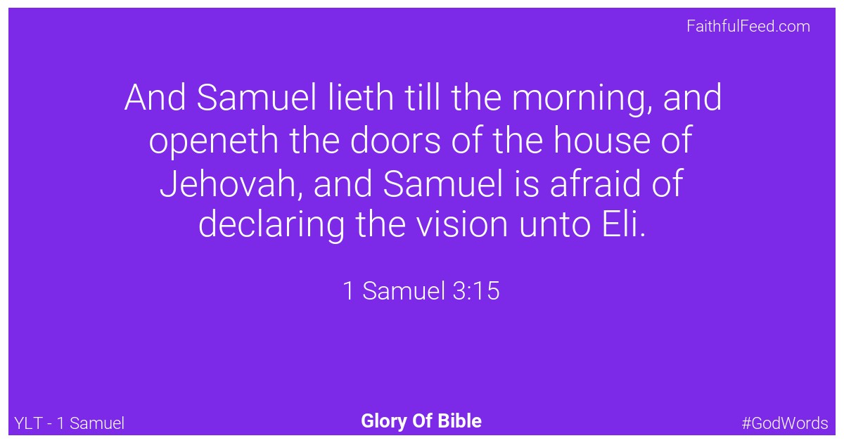 1-samuel 3:15 - Ylt