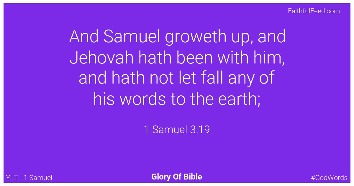 1-samuel 3:19 - Ylt