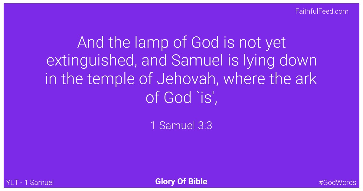 1-samuel 3:3 - Ylt