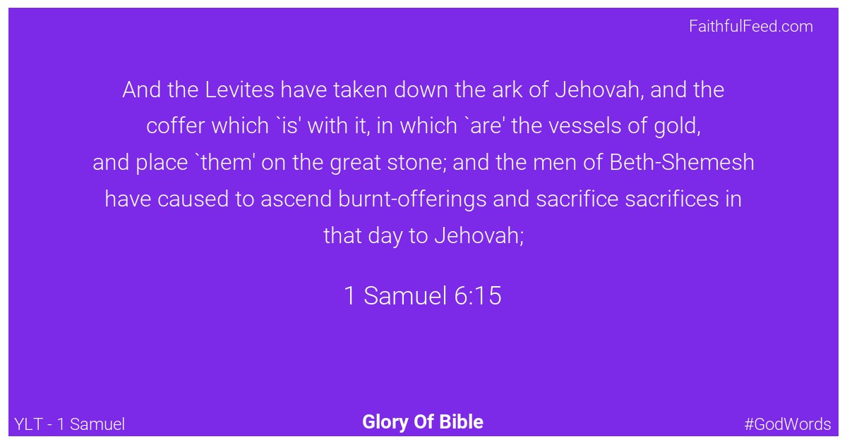 1-samuel 6:15 - Ylt