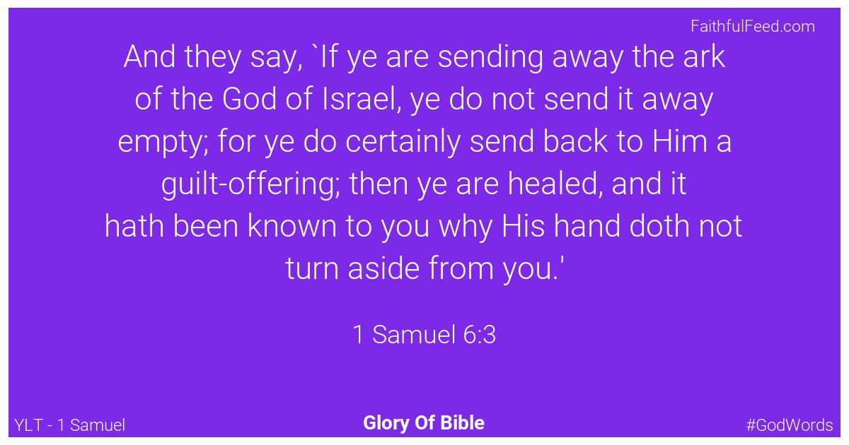 1-samuel 6:3 - Ylt