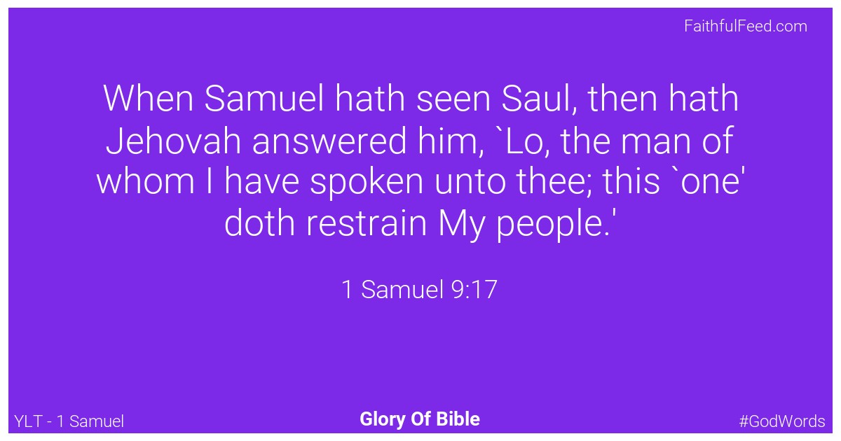 1-samuel 9:17 - Ylt