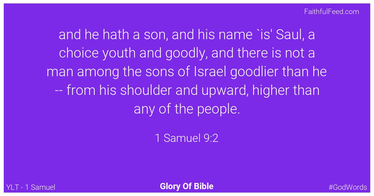 1-samuel 9:2 - Ylt