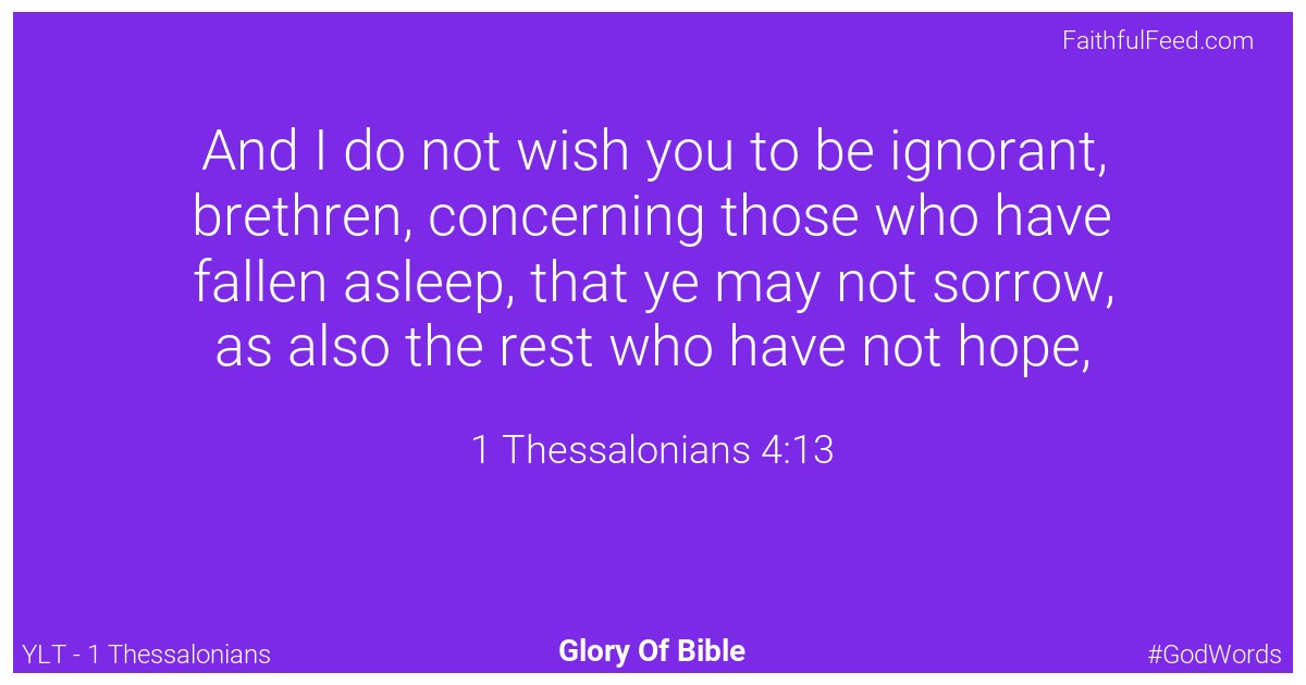 The Bible Chapters from 1 Thessalonians - Ylt