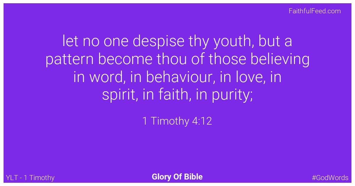 1-timothy 4:12 - Ylt