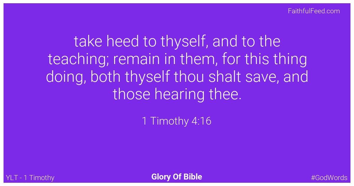 1-timothy 4:16 - Ylt