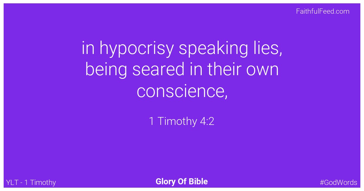 1-timothy 4:2 - Ylt