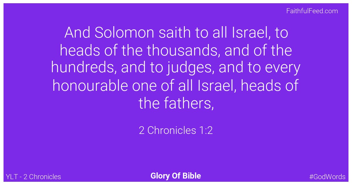 2-chronicles 1:2 - Ylt