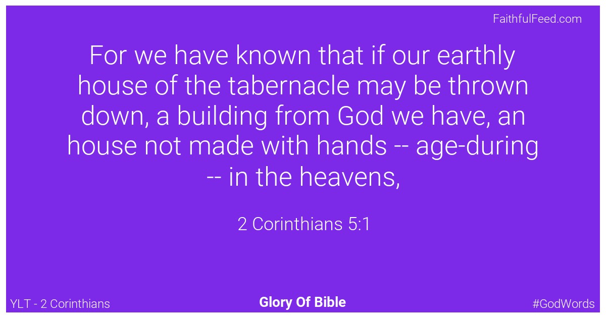 The Bible Verses from 2-corinthians Chapter 5 - Ylt