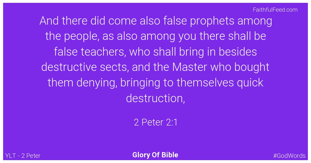 The Bible Verses from 2-peter Chapter 2 - Ylt