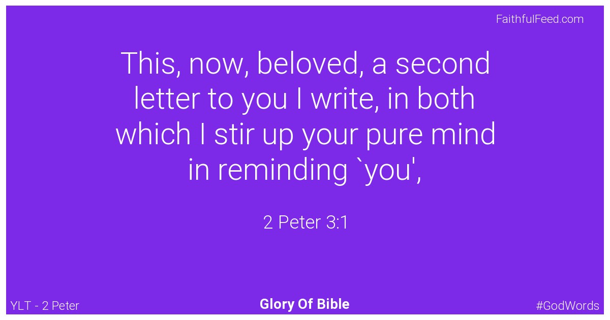 2-peter 3:1 - Ylt