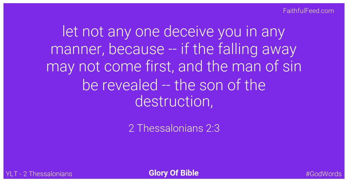 The Bible Chapters from 2 Thessalonians - Ylt