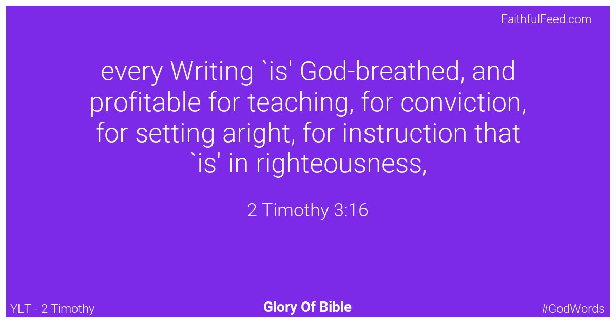 The Bible Chapters from 2 Timothy - Ylt