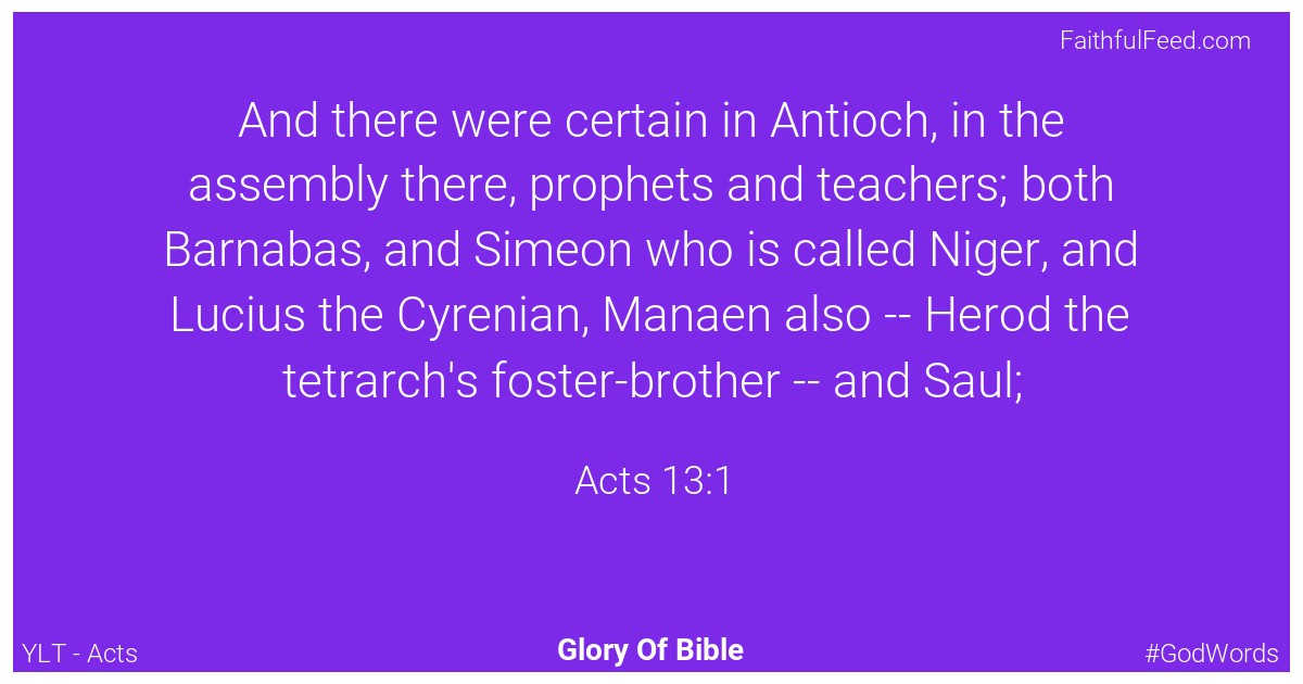 The Bible Verses from Acts Chapter 13 - Ylt
