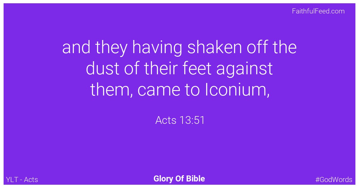 Acts 13:51 - Ylt