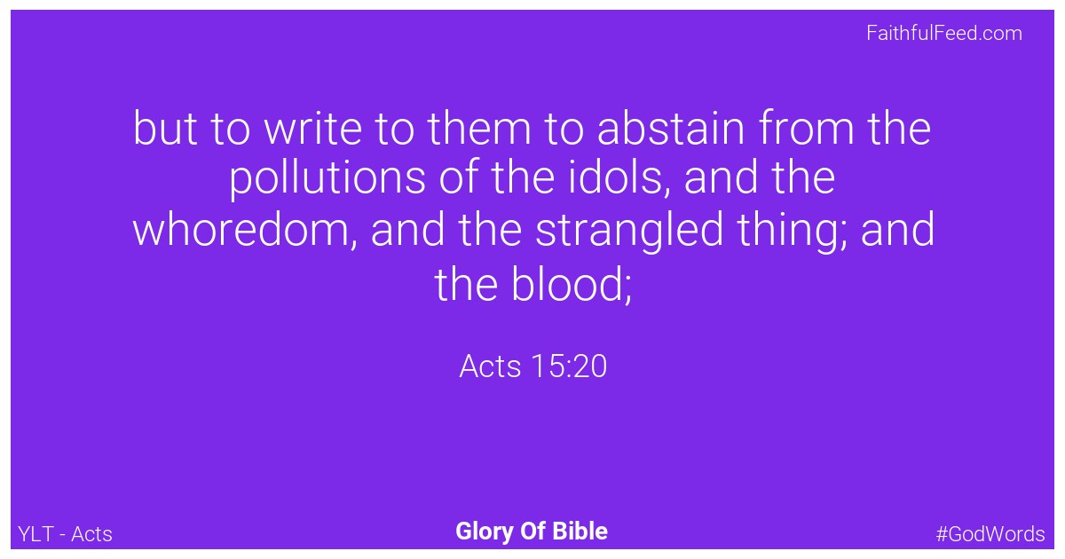 Acts 15:20 - Ylt