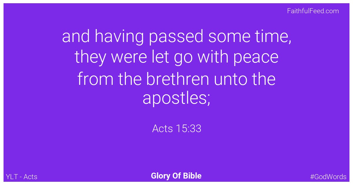 Acts 15:33 - Ylt