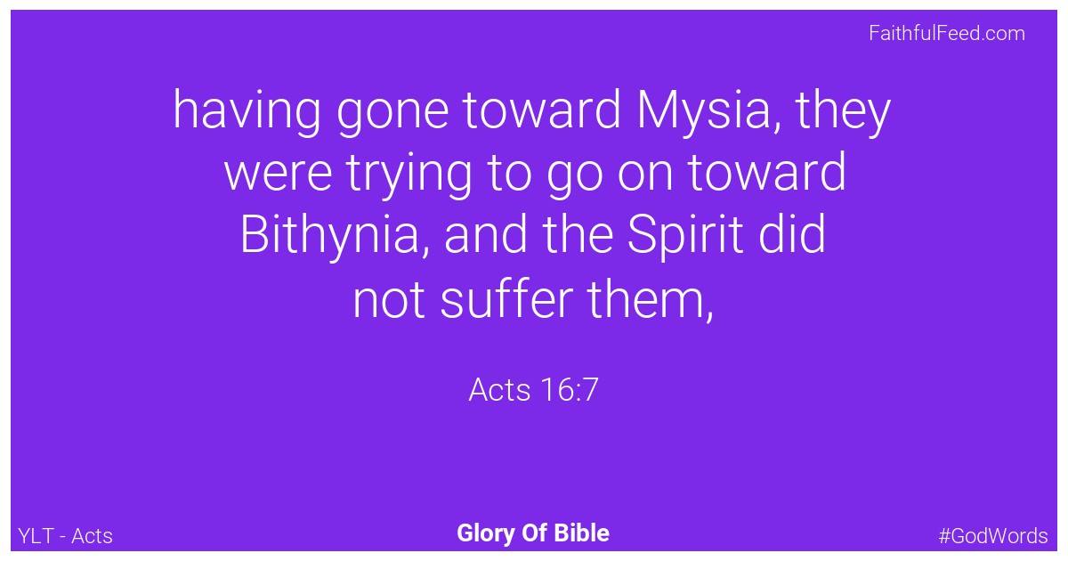 Acts 16:7 - Ylt