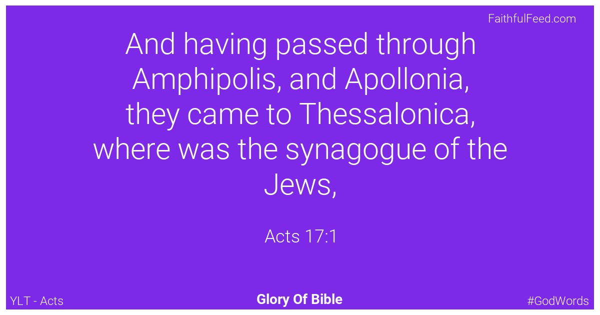 Acts 17:1 - Ylt