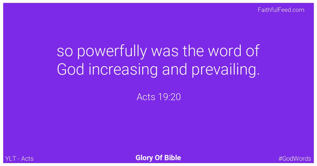 Acts 19:20 - Ylt