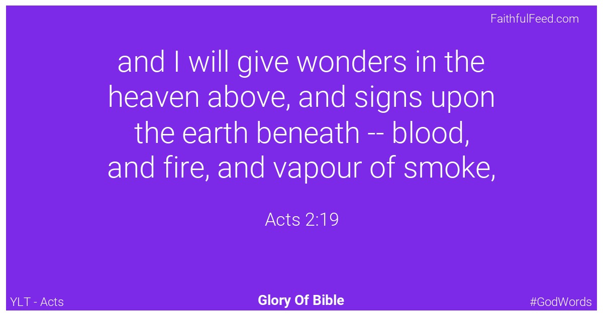 Acts 2:19 - Ylt