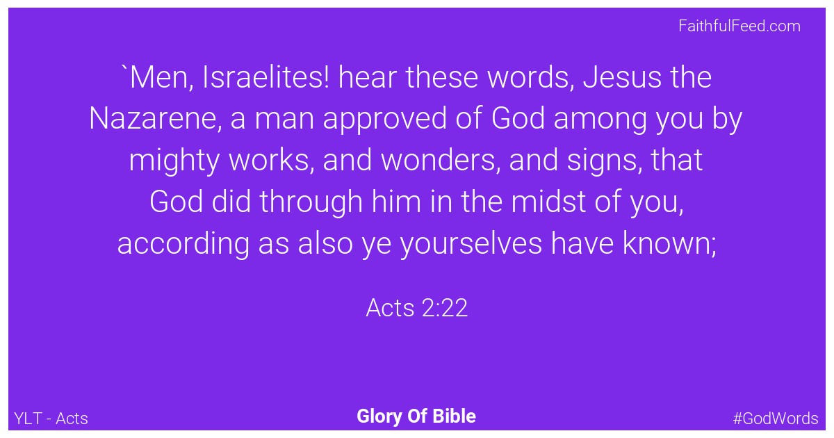 Acts 2:22 - Ylt