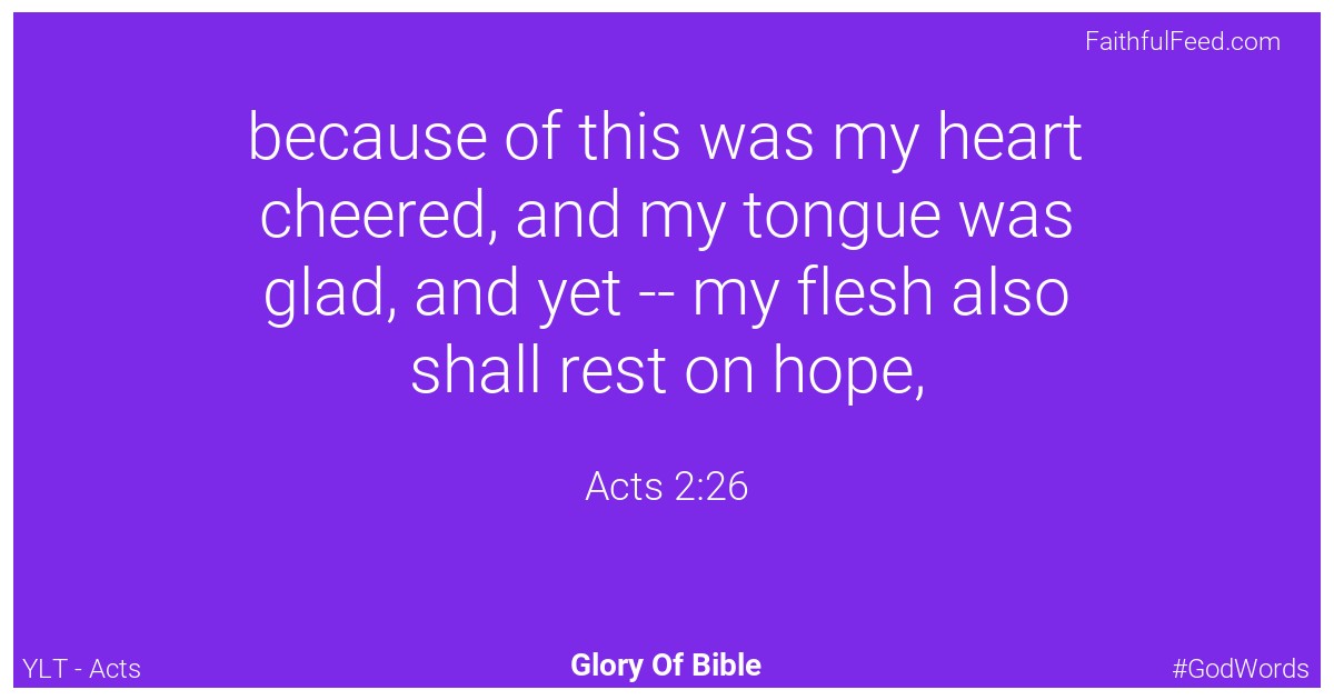 Acts 2:26 - Ylt