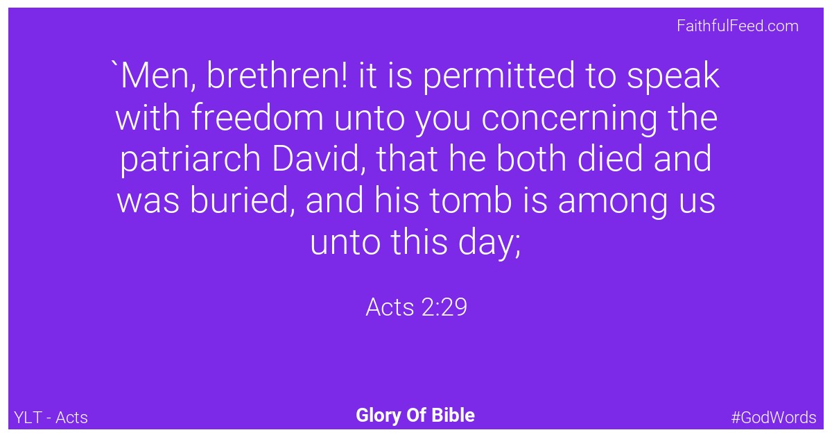 Acts 2:29 - Ylt