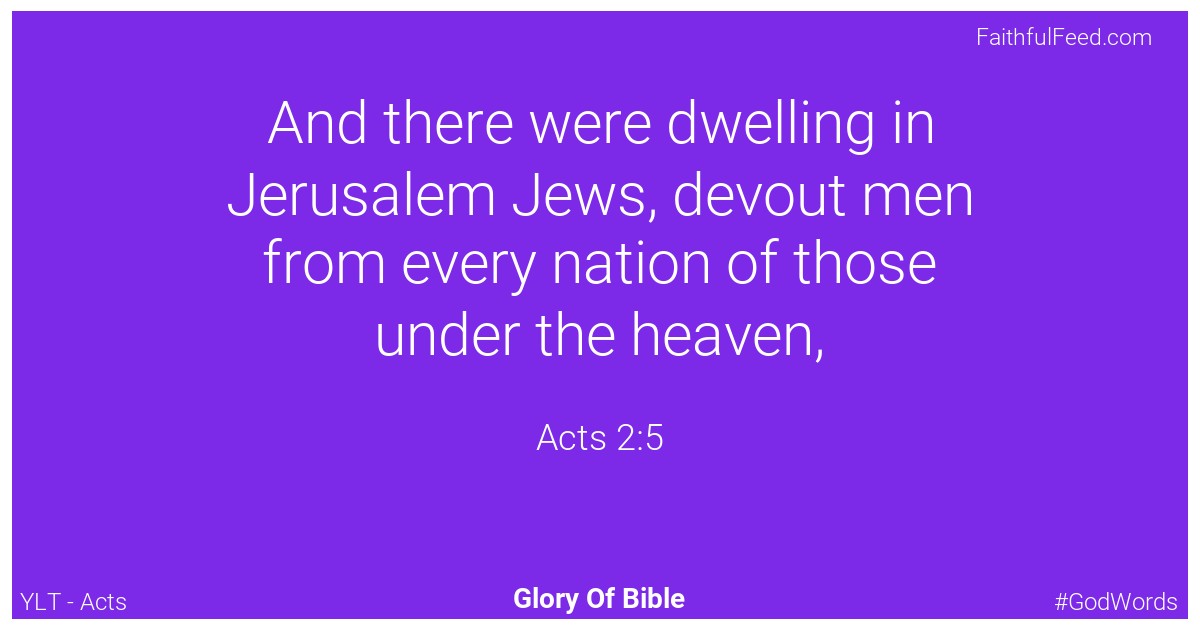 Acts 2:5 - Ylt