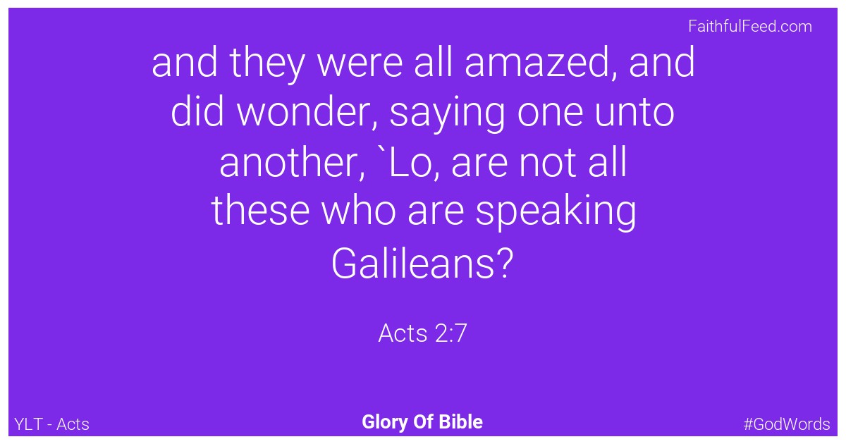 Acts 2:7 - Ylt