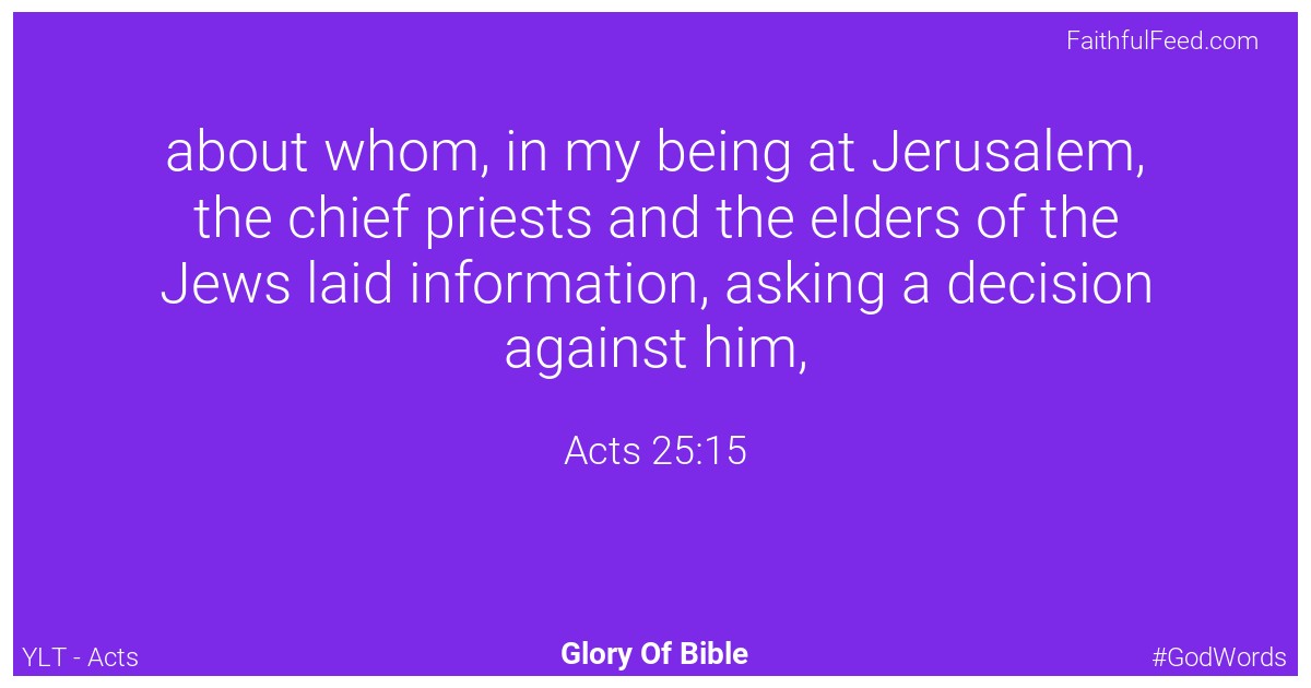 Acts 25:15 - Ylt
