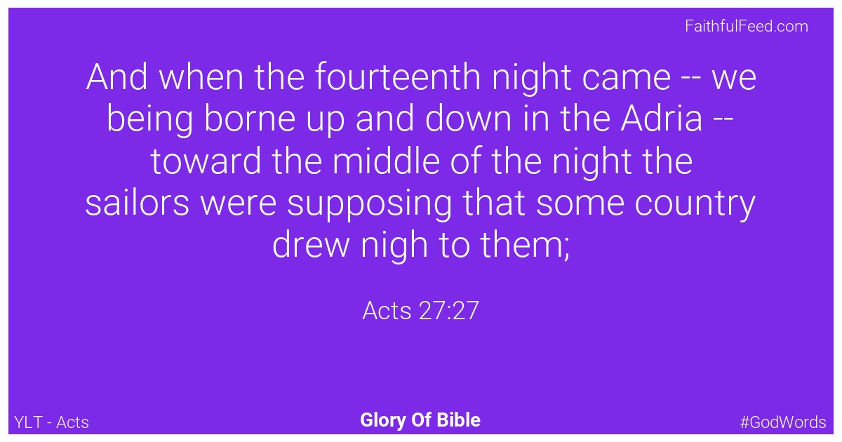 Acts 27:27 - Ylt