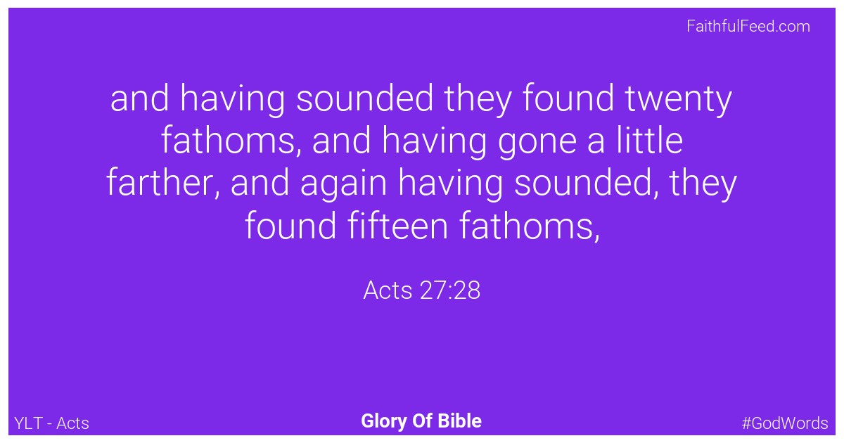 Acts 27:28 - Ylt