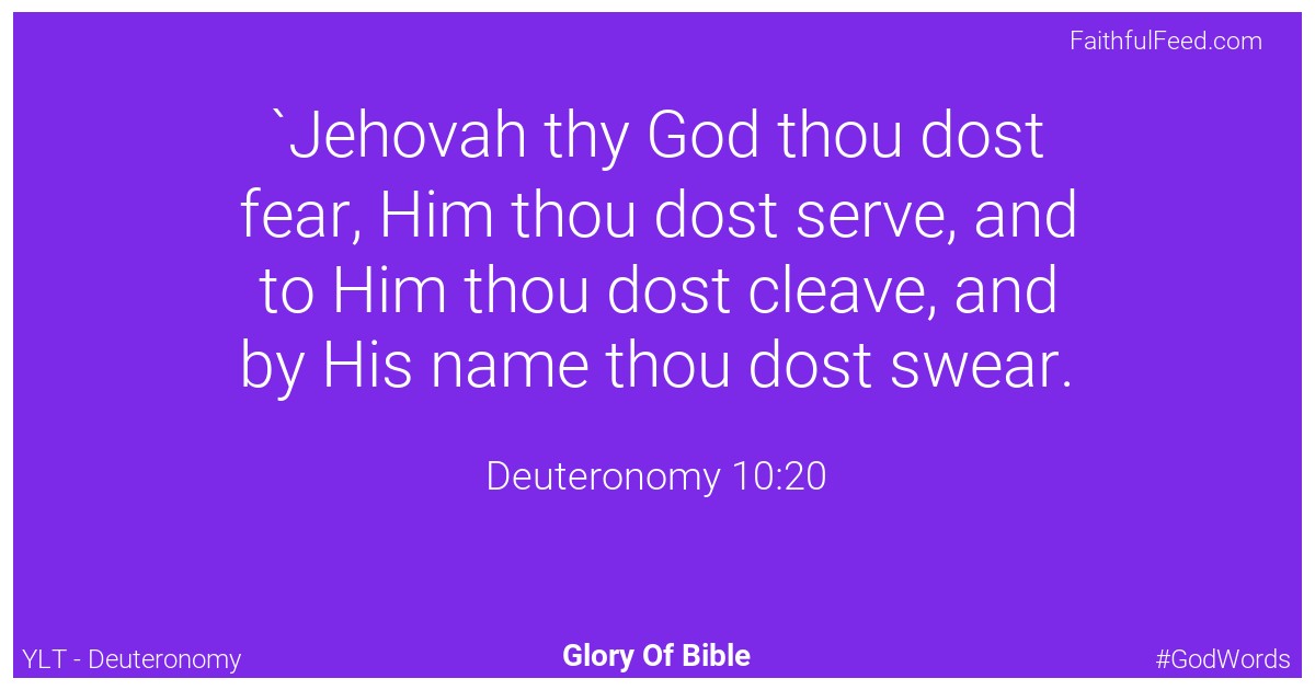 Deuteronomy 10:20 - Ylt