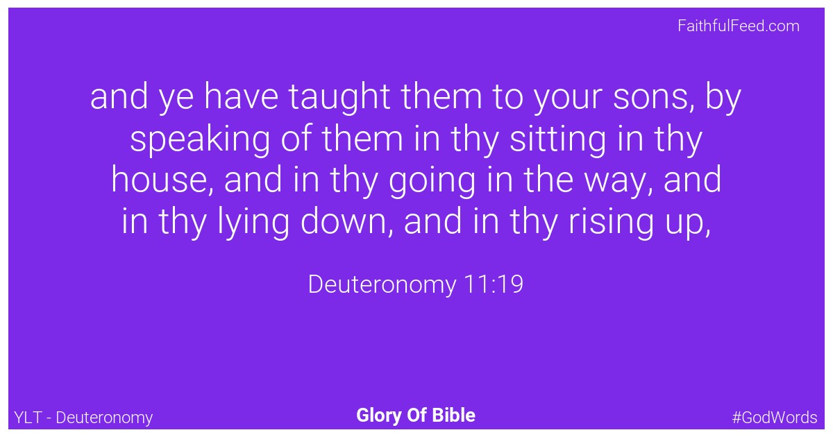 Deuteronomy 11:19 - Ylt