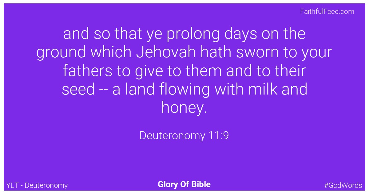 Deuteronomy 11:9 - Ylt