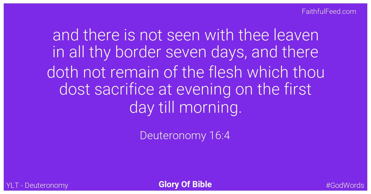 Deuteronomy 16:4 - Ylt