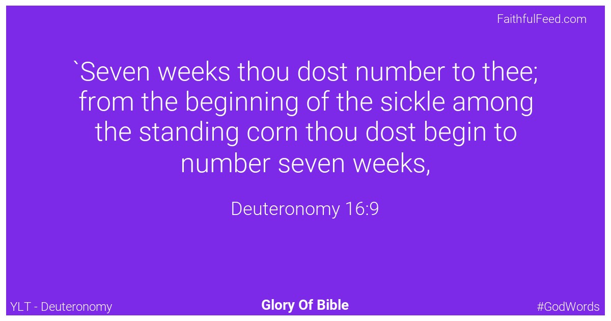 Deuteronomy 16:9 - Ylt