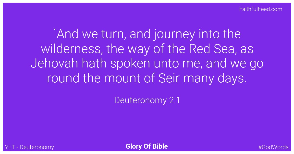 Deuteronomy 2:1 - Ylt