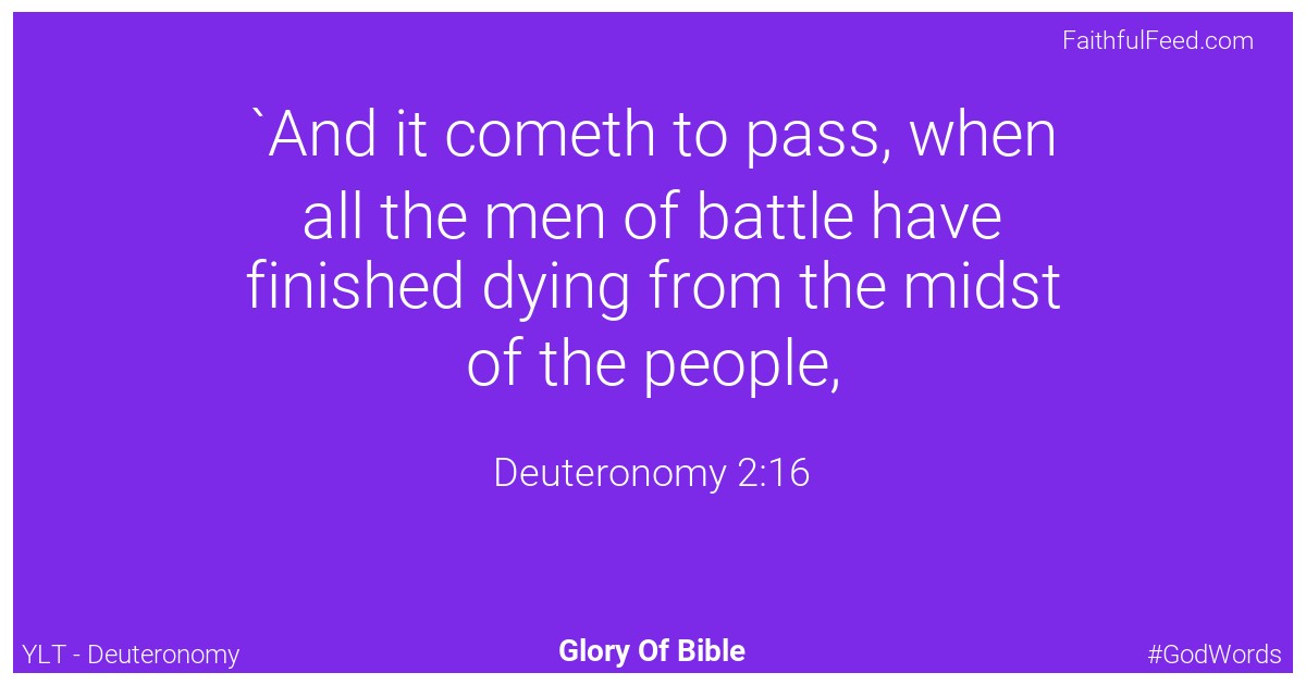 Deuteronomy 2:16 - Ylt